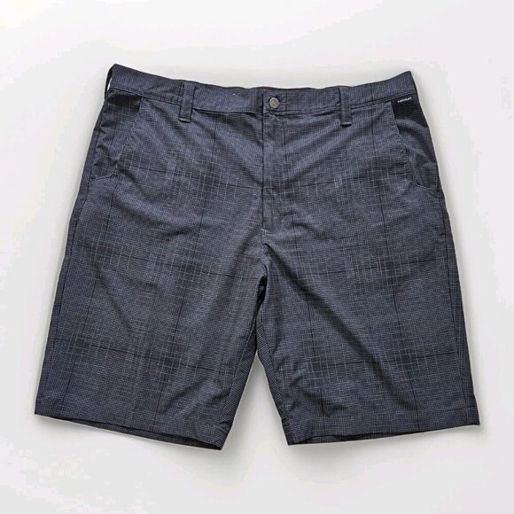 Dickies Shorts Mens 40 Blue Tiny Plaid Chino Flex Hybrid Stretch Pockets Golf - Picture 8 of 14